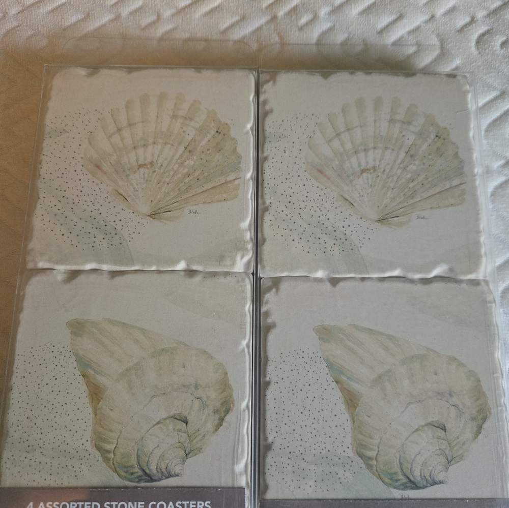 Stone coastal coasters